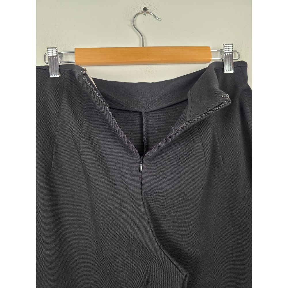 Maeve Anthropologie The Colette Ruffle Hem Cropped Pants Black 29P Wide Leg High - Picture 5 of 11